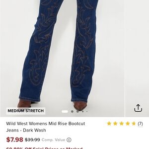Fashion Nova Dark Blue Bootcut Jeans